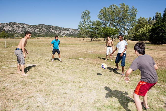 activité foot au camping