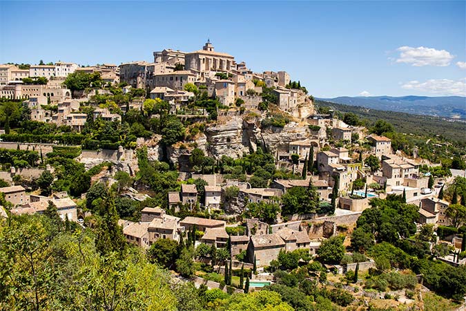 vue aérienne du village de Gordes